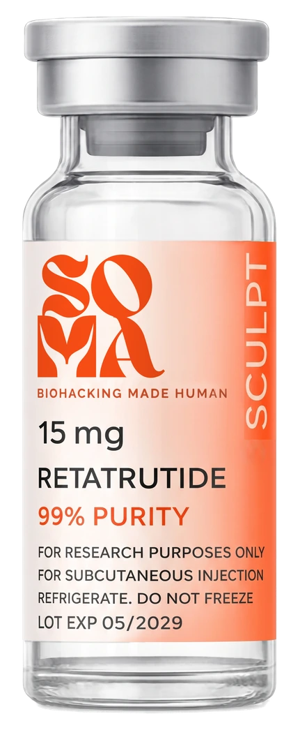 Vial de Retatrutide 15 mg — línea SCULPT